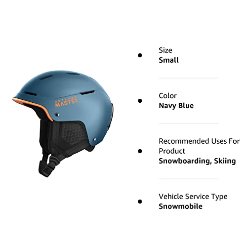 Outdoormaster Emerald Ski Helmet - Snowboard Helmet Adjustable With 13 Vents - Snow Helmet For Kids, Youth, Men, Women - Navy Blue,S #TOP7