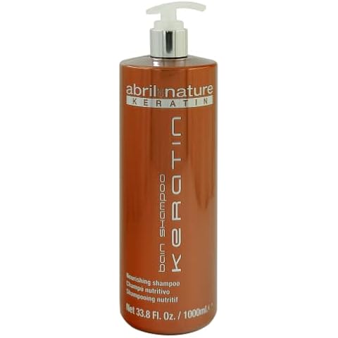 Abril Et Nature Bain Shampoo Keratin - Keratin Haarshampoo - Reparierendes Shampoo für Strapaziertes Haar - Gibt der Haarfaser ihre Stärke zurück - Kraftvoller Anti-Frizz Cover