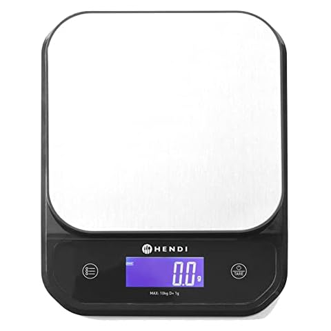 HENDI Báscula Digital de Cocina y Doméstica con Pantalla LCD, Alta Precisión y Temporizador Cover