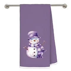 Purple Snowman Towels