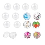 120 pezzi di Palle riempibili, Palline rotonde vuote, Palla di plastica acrilico,Sfera plastica trasparente,Palline trasparenti apribili,Pallinein acrilico,per riempire gli addobbia 28mm
