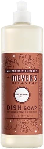 MRS. MEYER'S CLEAN DAY Liquid Dish Soap, Gingerbread, 16 fl oz