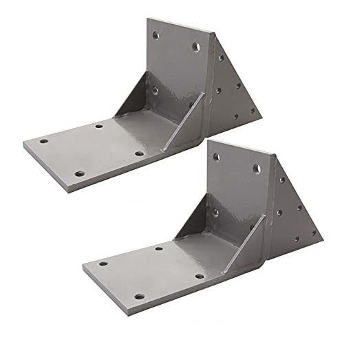 Mendler 2er-Set Dachsparrenadapter für Kassetten-Markise T122 T123, Dachsparren Halterung Adapter - grau