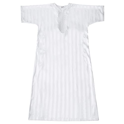 Bata camisa tipo kaftán largo árabe ropa ligera de descanso 7
