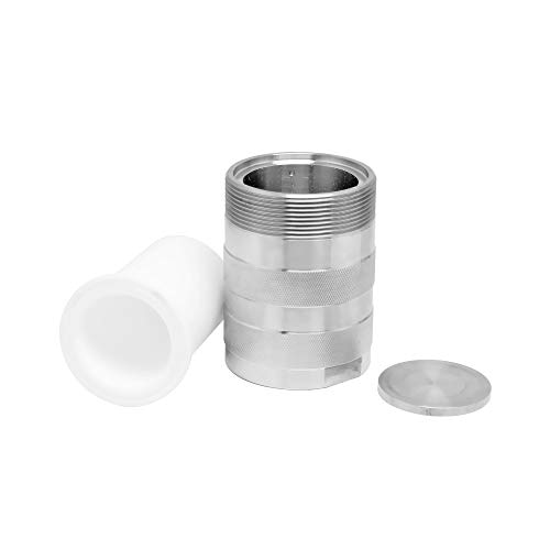 Baoshishan Hydrothermal Synthesis Autoclave Reactor Can Connected Hydrogen Gas With Polytetrafluoroethylene Lining Pressure Gauge For 180C 3Mpa (100Ml) #TOP2