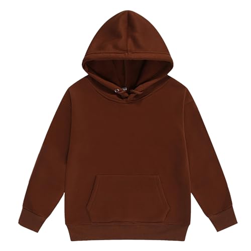 Girls Boys Tracksuit Athletic Sweatsuits Pullover Hoodie 2 Pieces Kids Sweatshirt and Jogger Sweatpants Outfits Set(Coffee, 8-9 Years)2