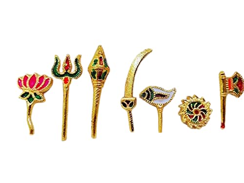 Bricker Maa Durga Shastra Weapons for Money & Safety Lord Vishnu Ayudh Set of 7