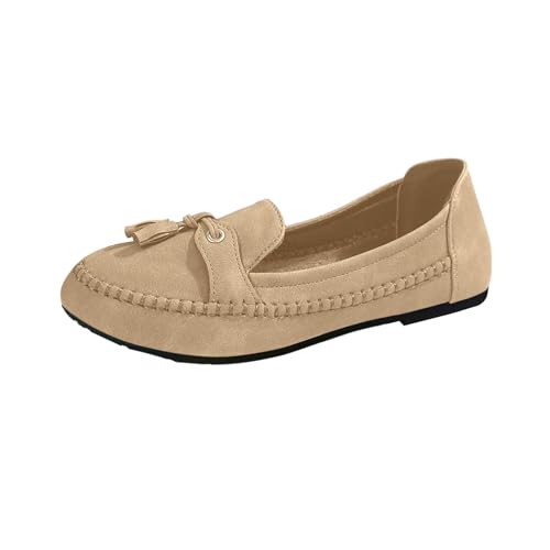 Zapatos mocasines de cuero para mujer con diseño clásico, cómodos y transpirables