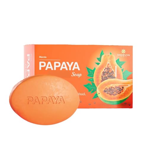 Image of Bath Soap Bar - Enriched with Papaya Extract, Kojic Acid & Shea Butter for Dark Spot & Acne Removal - (75gm, Pack of 1).