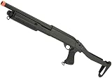 Evike Airsoft - CYMA Standard M870 3-Round Burst Multi-Shot Spring Powered Airsoft Shotgun with...