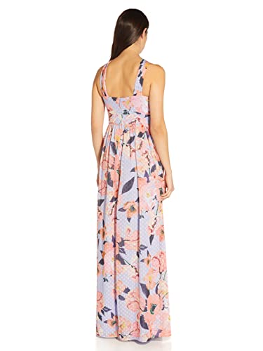Image of Adrianna Papell Women's Printed Chiffon Halter Gown