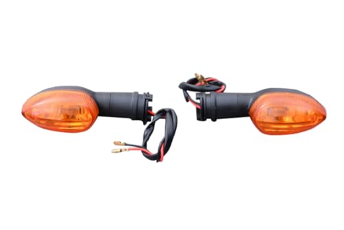 aVDB-moto Pareja Intermitentes Delanteros Compatible con YAMAHA FAZER 800 FZ8-S RN25 2011-16, YZF R6 YZF-R6 RJ09 2005, YZF R6 YZF-R6 RJ11 2006-07, FZ1-S RN16 2006-15, FAZER 600 RJ14 2004-10 (Naranja)
