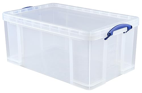 Storage Box Really Useful Box 64 Litre Rectangular Plastic Clear, 71 X 44 Cm - View #5