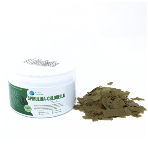 Spirulina - Chlorella Flakes Plantasacuario 225ml, alimento en Copos a Base de Algas, Escamas para Todo Tipo de Peces Spirulina - Chlorella Flakes Plantasacuario 225ml, alimento en Copos a Base de Algas, Escamas para Todo Tipo de Peces