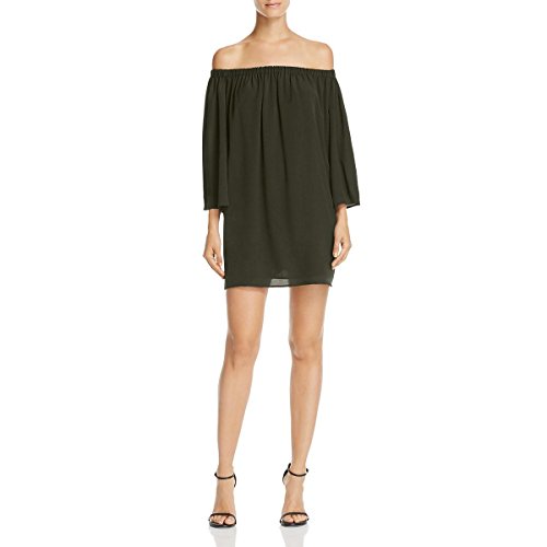 French Connection Women's Summer Crepe Light Dress여름 크레이프 라이트 Ls Ots 드레스 Dress, Woodland Green, Small