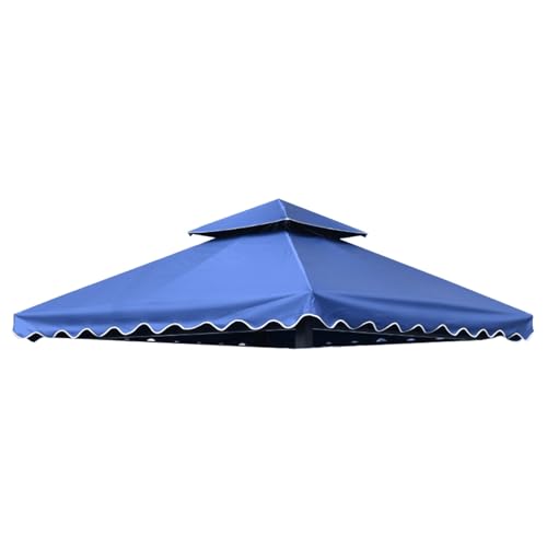 Parasol de remplacement bleu 2,22 m à 4 baleines pour vos repas d'été