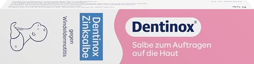 Dentinox Zinksalbe – Beruhigende Hautpflege für gereizte Babyhaut – Ideal bei Windeldermatitis, Rötungen und Wunden – Schützt und pflegt empfindliche Haut sanft und effektiv– 45g