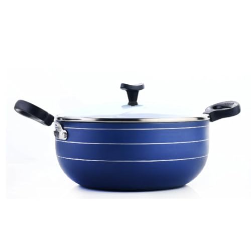 Image of Crystal Indo Series Non Stick Induction Base Deep Kadai 280Mm with Glass Lid