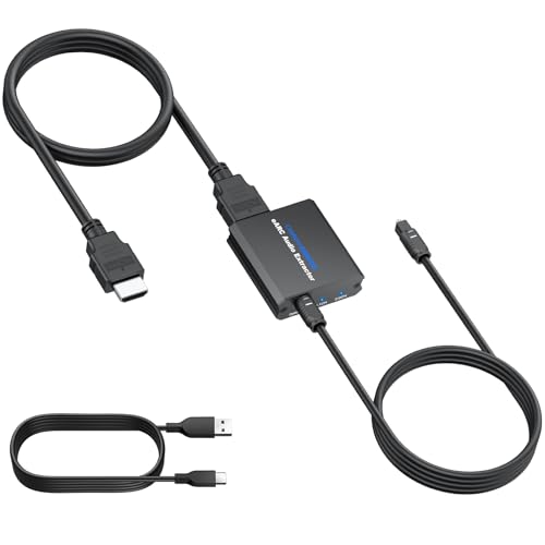 CAMWAY eARC Audio Extractor, Extracteur Audio eARC vers Fibre Optique, Convertisseur HDMI vers SPDIF, Support 5.1 Canaux et 2.0, Pour Barre de Son et Système Home Cinéma