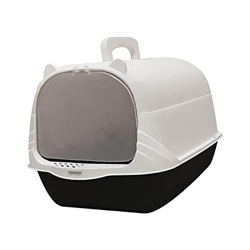 Chezmax Hooded Kitty Litter Tray Durable Cat Toilet Anti Splashing Kitten Potty #TOP5