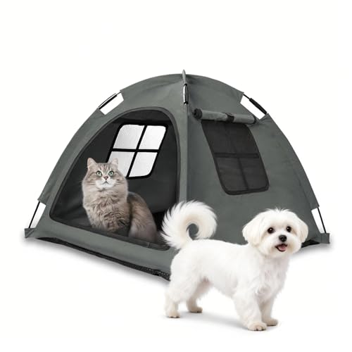 Nockovi Anti-Anxiety Open Pet Tent, Calming Hideaway Monitoring Bed for Cats & Small Dogs...