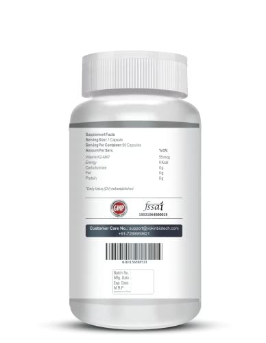 Image of Vokin Biotech Vitamin K2 MK-7- Support Bone & Heart Health - 55mcg - (90 Capsules)