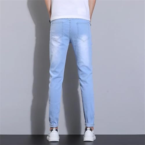Men's Loose Fit Straight Leg Denim Jeans Baggy Wide Leg Plain Pants Jeans with Pockets3