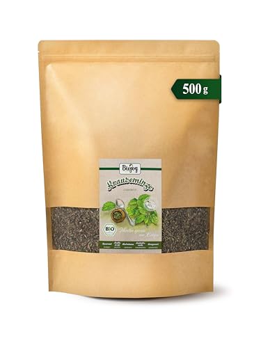 Biojoy Hierbabuena Orgánica (500 g), secada y cortada, Ideal para Infusión o Té (Mentha spicata var. Crispa)