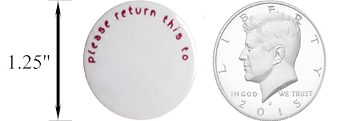 Clothing labels (PLEASE RETURN THIS TO) - reusable clothing tags for pinning on jackets and outerwear - pack of 12 (standard, 1.25")3