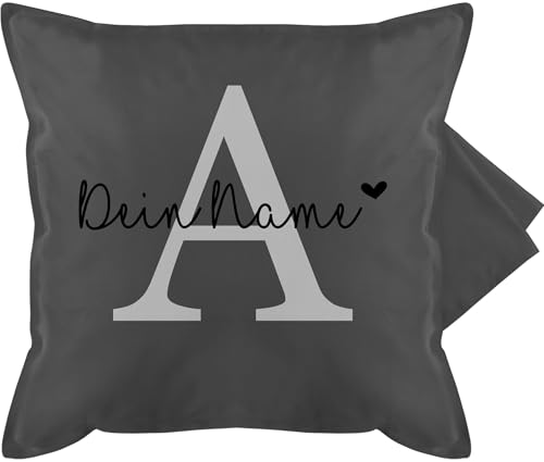 Kissenbezug - Initialen - Buchstabe Name anpassbar Herzchen I Geschenk...