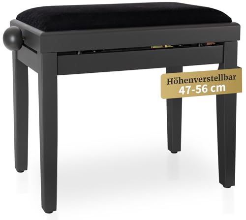 Classic Cantabile Pianobank 47-56 cm höhenverstellbar (Dark Walnut Matt)