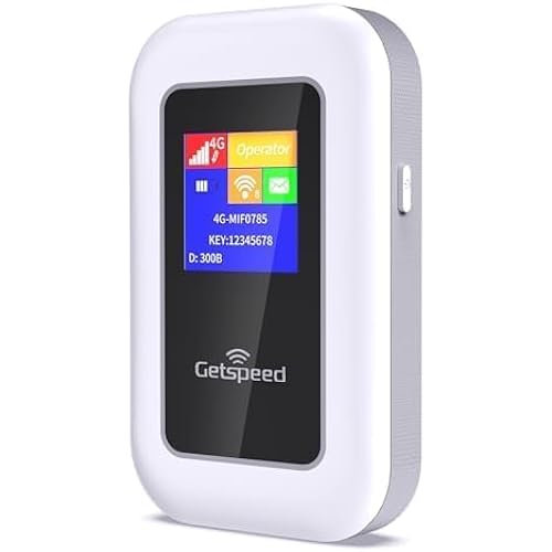 4G LTE WiFi Mobile Hotspot,Portable WiFi Router,No SIM Card Needed,10 Connected Devices,Pocket Worldwide Wireless Network Device for Travel in 110+ Countries