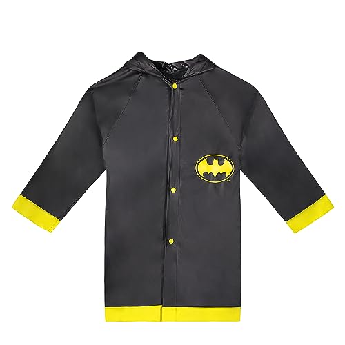 DC Comics Batman Toddler Boy`s Black Rain Slicker, Size Small 2/3 Medium 4/5 and Large 6/7