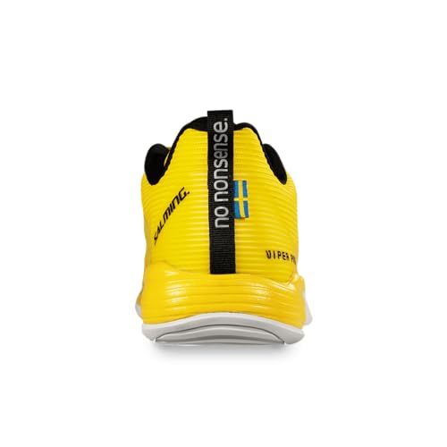 Salming Viper Pro Men's Low Squash Shoes (White/Gold & Yellow/Black Color Availabe) (Non Marking)(Indoor Pickleball, Racquetball, Padel)3