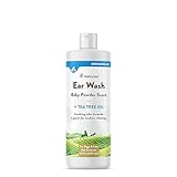 NaturVet Ear Wash Liquid Supplement for Dogs & Cats – Pet Health Supplement Cleans Dog, Cat Ear Canals – Includes Aloe, Tea Tree Oil – Helps Remove Pet Ear Wax, Dirt, Debris – 16 Oz.