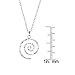 Handmade Jewelry by Dawn Hammered Spiral Sterling Silver Necklace and Earring Set – Length Choices (18, Silver)