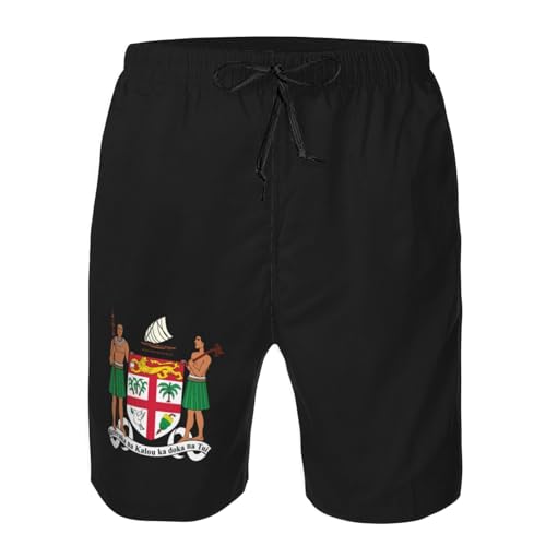Coat of arms of Fiji Mens Swim Trunks Quick Dry Swim Board Shorts Casual Beach Shorts4