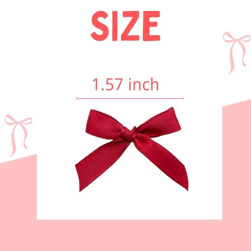 Image of 30pcs Bow Charms for Mini Ribbon Junk Socks Brooch Pins Girly Y2K Decorative Pins for Shoes Shirts Hats Gloves Crafts Coquette Safety Pins Accessories Bulk (Wine Red)