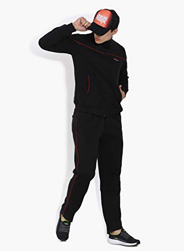 Image of muffy Men's Tracksuit Cotton Blend Regular Fit Zip Closure with 2 Side Zipper Pockets & 1 Back Pocket Perfect for Winter Wear-5001