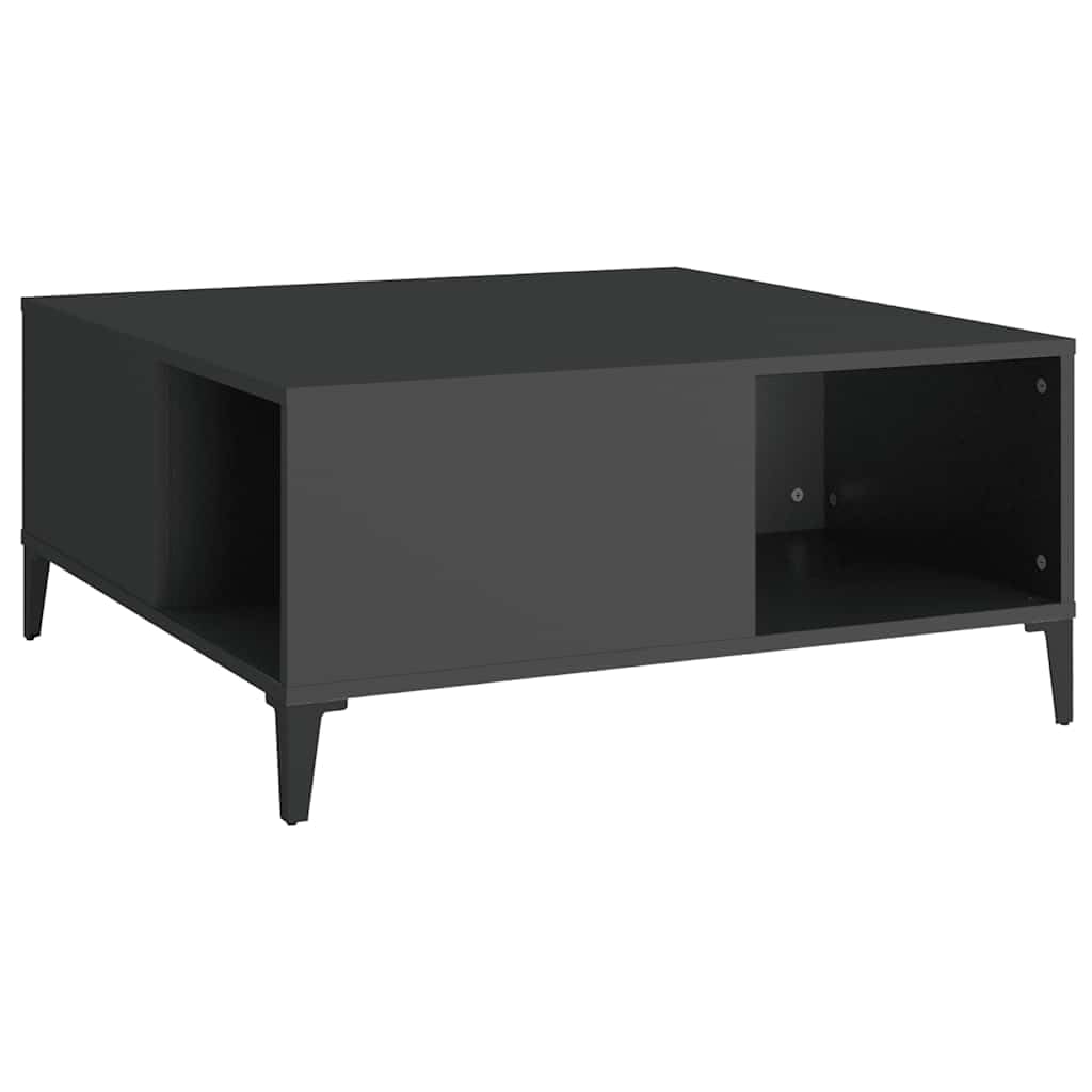 Salontafel 80x80x45 cm bewerkt hout en ijzer gerookt eikenkleur