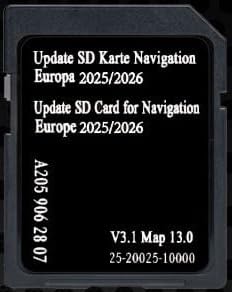Carte SD Navigation GPS Europe 2025/2026 v13 - A2059062807 Compatible avec Mercedes Garmin Map Pilot NTG5.5