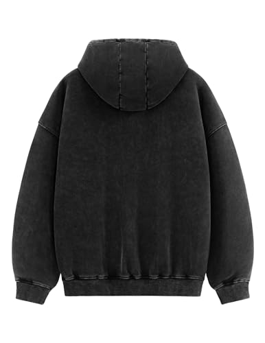 Aelfric Eden Zip Up Hoodie Acid Wash hooded Sweatshirts Oversized Vintage Cotton Fleece Jackets Heavyweight Unisex
