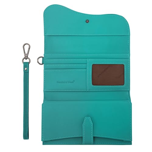 Image of Montana West Wallets for Women Large Phone Wristlet Wallets Trifold Money Organizers with Coin Purse and Wrist Strap