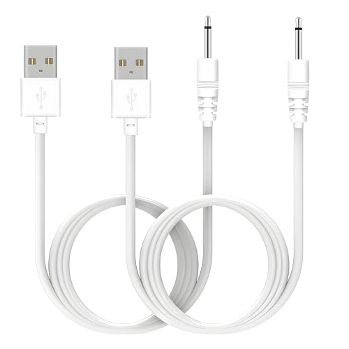 CNHIDEE Vibrating Massager Wand Charger 2.5mm 3.3ft 2Pack