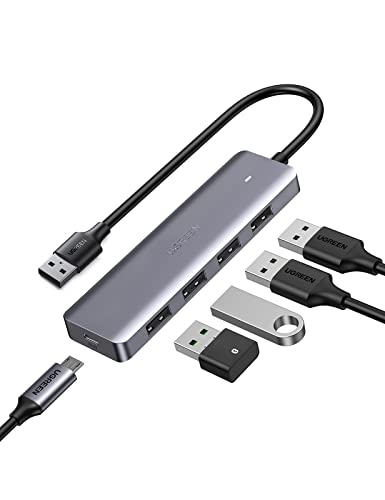 [4 Porte USB 3.0 Espansione] Hub USB 3.0 aggiunge 4 porte USB aggiuntive al dispositivo (Macbook/ iMac/ Mac Mini/ Microsoft Surface Pro/ Raspberry Pi/ Xbox 360 One / PS4/ Smart TV) , come Chiavetta USB, Mouse, Tastiera, Stampante, Disco Rigido, Cuffie USB, Webcam, Lettore di schede, Fotocamera Gopro, Ventola di raffreddamento ecc, risolve il problema della mancanza di porte USB.