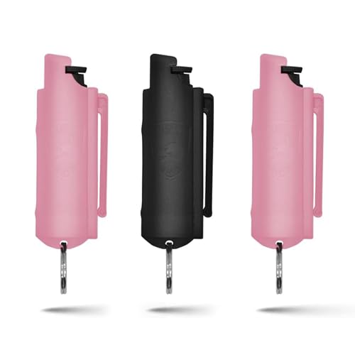 GUARD DOG SECURITY Quick Action Pepper Spray, Maximum Strength, 16-ft Range, Belt Clip for Easy Carry & Fast Access, Keychain in USA