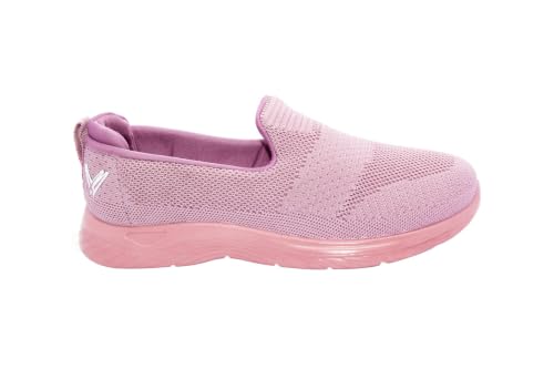 Image of WalkLine Women's Slip-On Walking Shoes | Lightweight Knitted Mesh Casual Sneakers | Soft PU Sole Comfortable Loafers | Breathable Running, Gym, Travel Shoes for Women