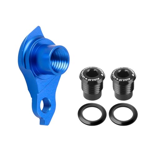 TerchPilet Universal Derailleur Hanger Replacement for SRAM UDH CNC Aluminum Rear Derailleur Hanger with Reverse-Thread Bolts Compatible with Road Gravel MTB E-MTB Frames Designed for UDH Blue