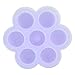 Popsicles Mold, 7 wnęk silikonowe ukąszenia jajek, pojemnik do przechowywania żywności wielokrotnego użytku, tace do zamrażania żywności z pokrywką(Purple)