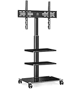 FITUTYES Support TV roulettes pour Ecran de 32 à 60 Pouces Hauteur et Angle Réglable VESA Max.600...